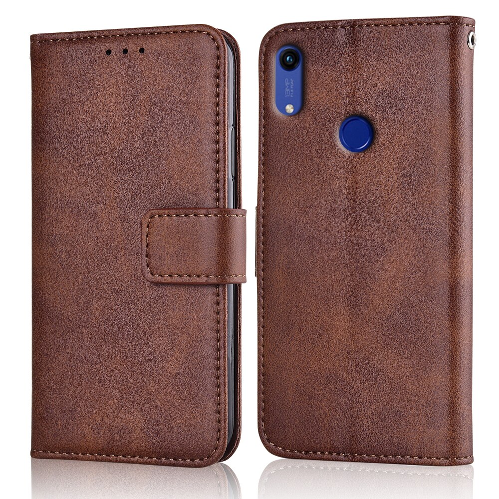 Voor Huawei Honor 8A JAT-L29 Case Voor Op Huawei 8A 8 EEN Coque Luxe Wallet Case Voor Huawei JAT-L29 Boek flip Cover: niu-Brown