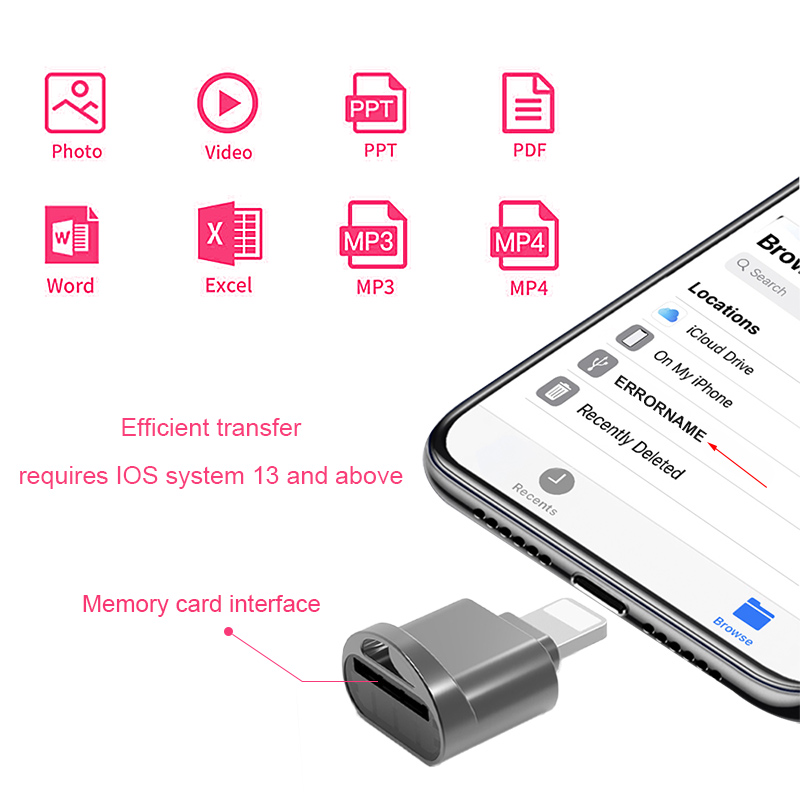 Micro SD Card Reader cartao de memoria Memory Card Adaptador OTG to Lightning Adapter TF Converter Cheap Product For iphone/ipad