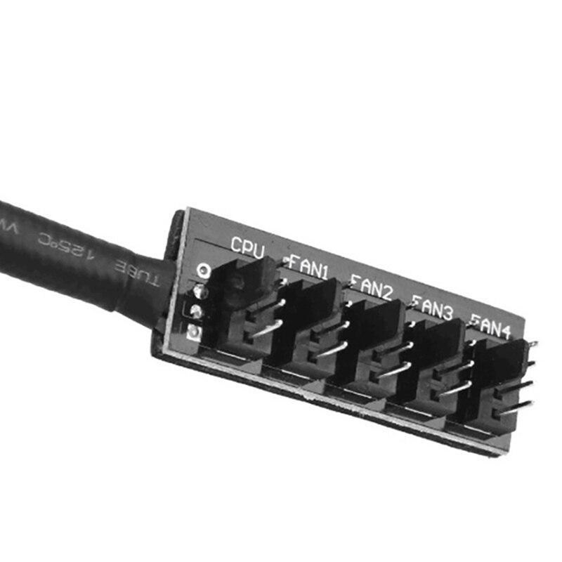 Computer Case Fan Hub One Point Five Pwm Fan HUB Package Nylon Mesh 4Pin Temperature Control One Drag Five 40cm