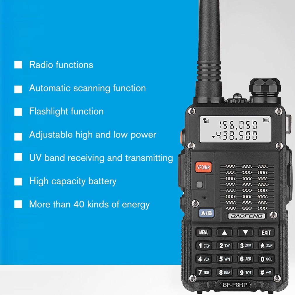 Baofeng 7 ワット BF-F8HP トランシーバー vhf/uhf デュアルバンドデュアルディスプレイポータブル cb アマチュア無線局アマチュア警察スキャナラジオ