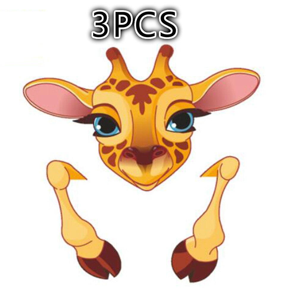 3pcs Cute Switch Stickers Cartoon Animals Elephant Cat Panda Giraffe Light Switch Sticker Decal Animal Mural Bedroom Home Decor: D