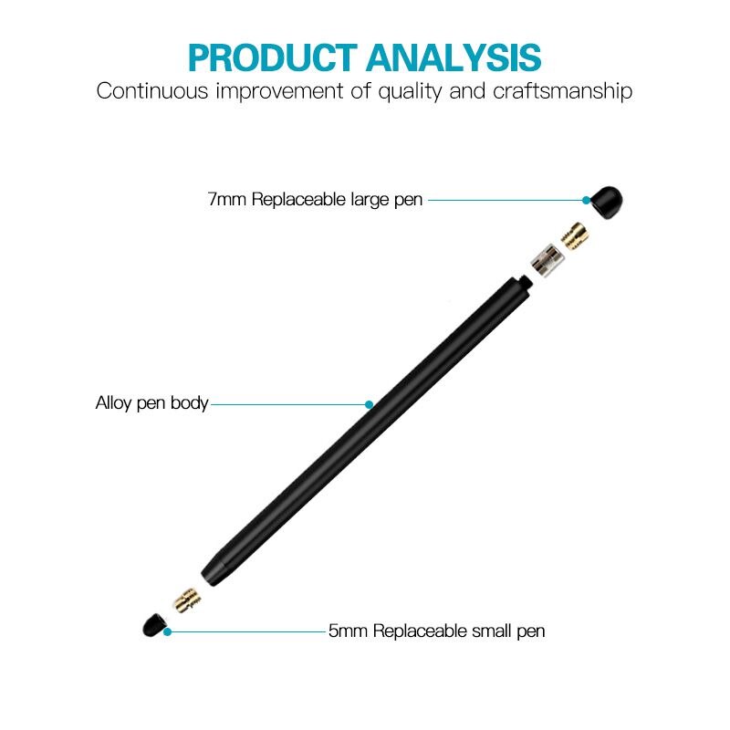 2 In 1 Touch Screen Stylus Pen Capacitive Screen Touch Pencil Write Drawing Pen For ipad PC Android Smartphone Device