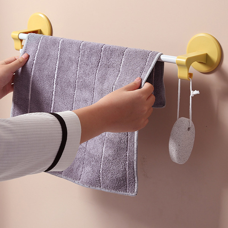 Toallero nórdico, toallero montado en la pared, toallero, barra única, pasta fuerte, estante para toallas con gancho, toallero de baño, colgador de 4 colores