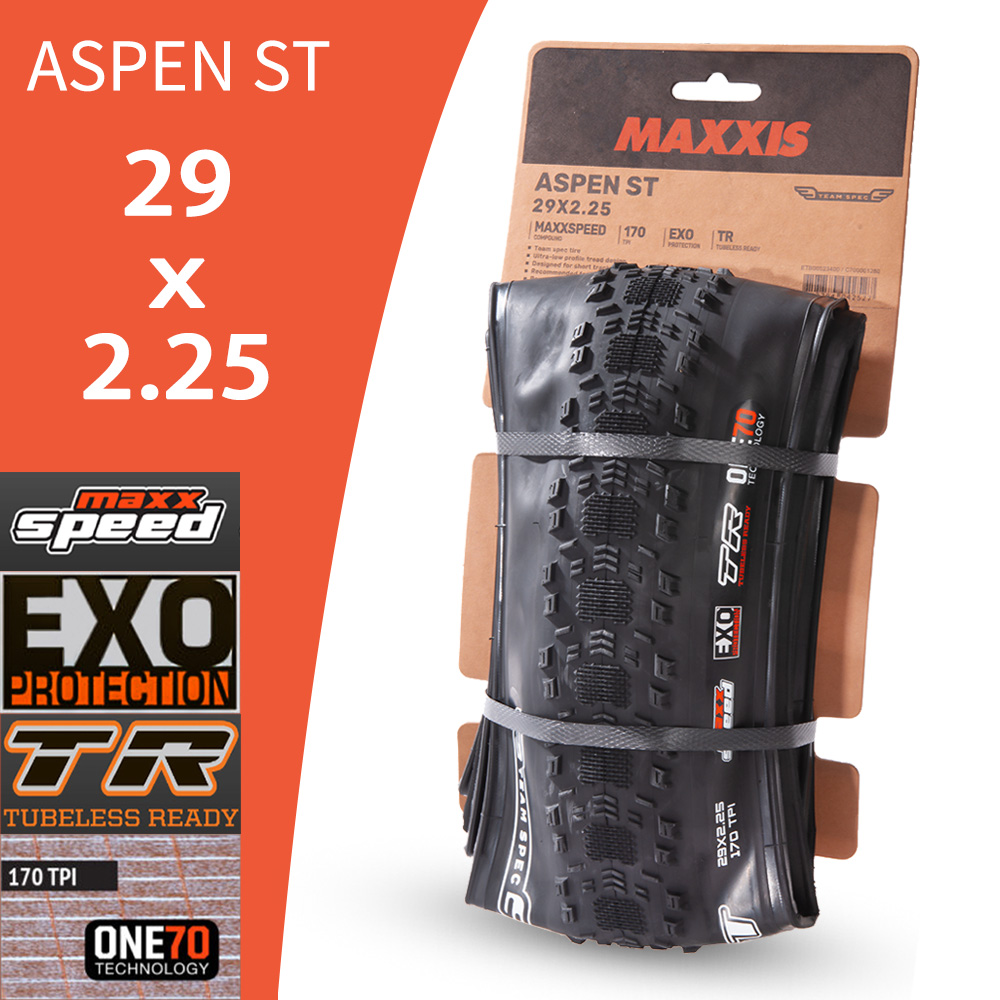 MAXXIS ASPEN ST MTB llanta de neumáticos sin tubo 29 27,5 pulgadas 27,5x2,25 29x2,1 29x2,25 29x2,4 neumático de bicicleta de montaña XC accesorios para bicicleta: Negro