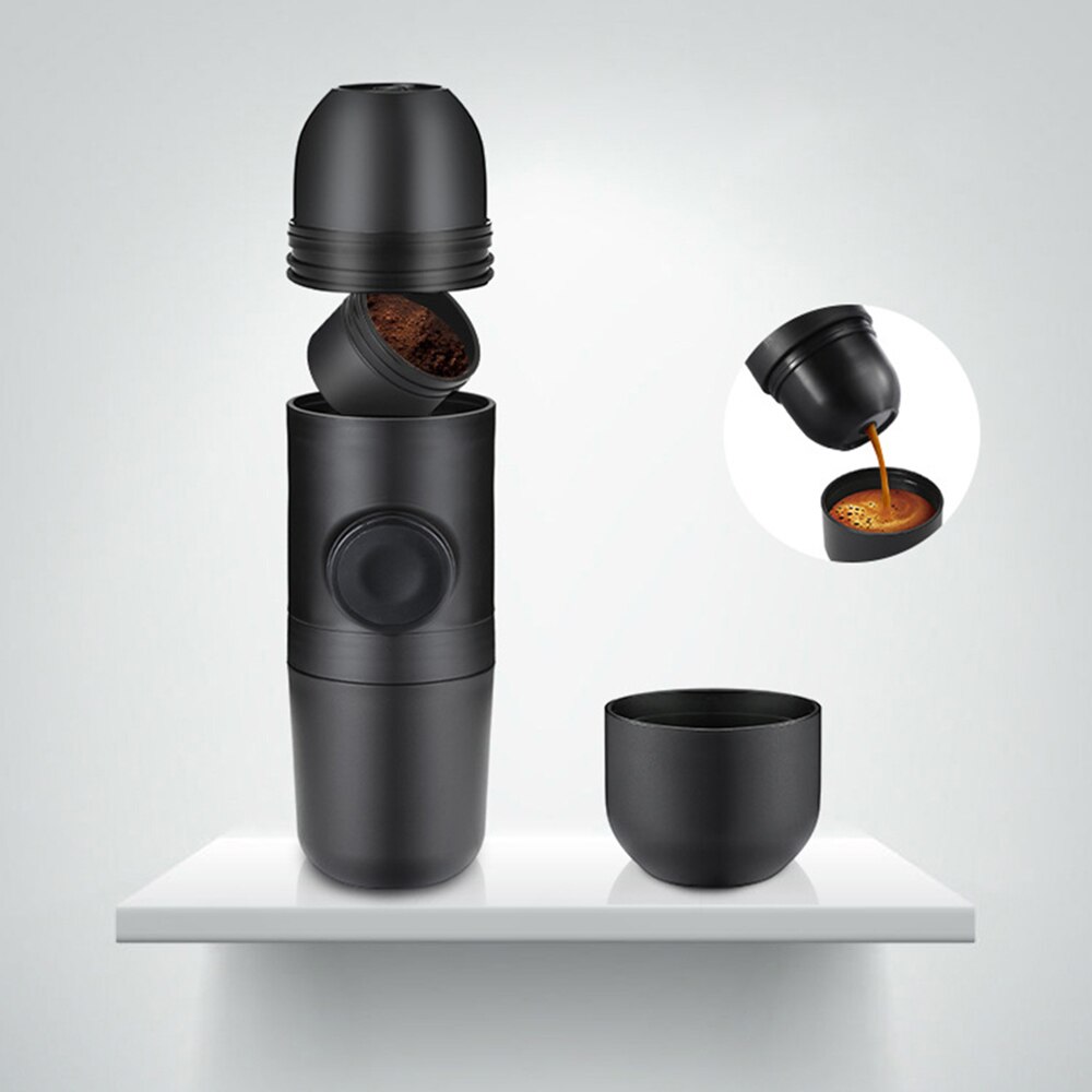 Manual Coffee Machine 70ml Portable Mini Hand-press Espresso Manually Handheld Pressure Espresso Coffee Maker Pressing Cup