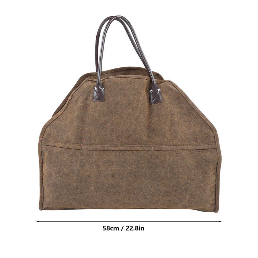 Log Carrier Tote Bag - Open haard Hout Opslag met Handgrepen & Houder (kleur: 02 Log Carrier Tote Bag - Open haard Hout Opslag met Handgrepen & Houder (kleur: 02