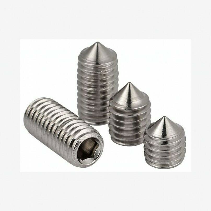 M3 316 stainless steel tapered end set screw / hexagon socket headless screw