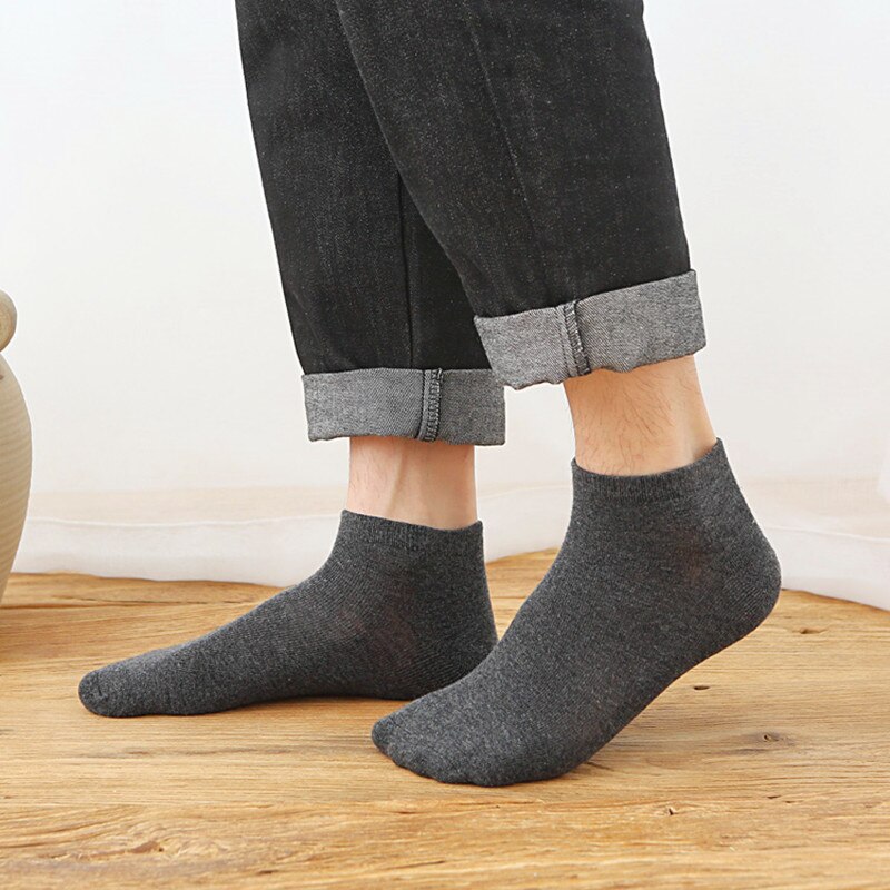 Lot 36-44 10 paires de chaussettes unisexes pour homme et femme, en coton respirant, couleurs unies, décontractées, pour le printemps, l'été et l'automne