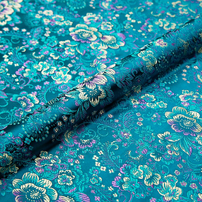 Brocade pattern garment fabric satin jacquard fabrics for sewing cheongsam diy patchwork garmen: haqing