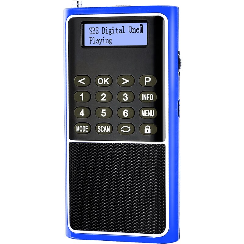 Portable DAB/DAB+ Radio Mini FM Receiver Loudspeaker with LED Display Support TF Card U Disk Automatic Channel Search Loop Play: Blue