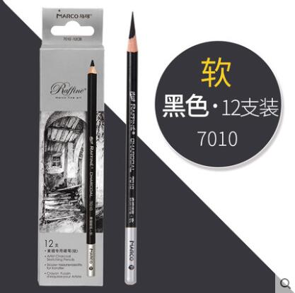 Kohlenstoff Stift Markieren Bleistift Skizze Holzkohle Bleistifte einstellen Kunst Malerei Lieferungen Hand-gemalt Weich Mittel Hart Kohlenstoff Stifte: 3