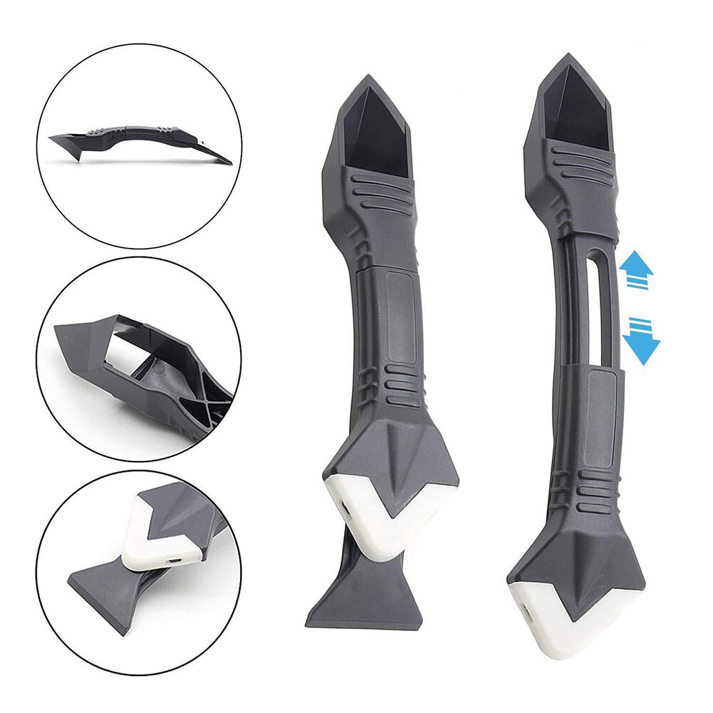 Plastic Scraper 3 in 1 Tool Kit 6pcs/Set Glass Glue Shovel Glue Dead Angle Scraper Knife Shovel Sealant Remover