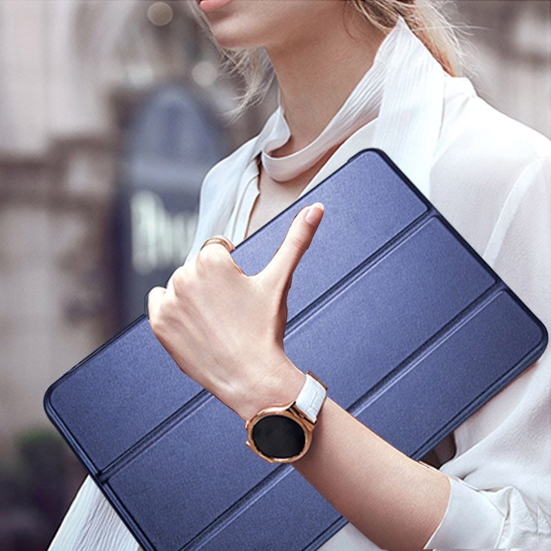 Voor Samsung Galaxy Tab S2 9.7 SM-T810 T813 T815 T819 Effen Kleur Tablet Case Smart Wake Sijpelen Leer Tri-Fold Stand Cover