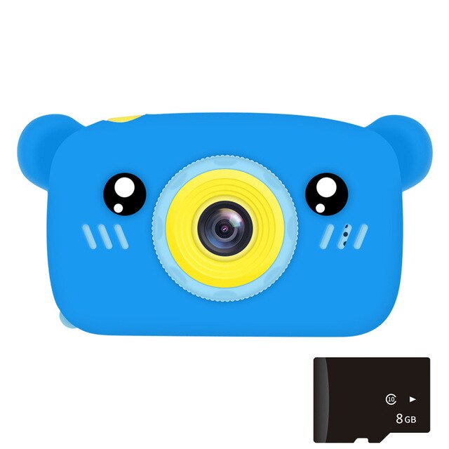 Cámara de juguete para niños Min 2,0 pulgadas 1920 HD pantalla multifunción dibujos animados bonitos niños Cámara juguete educativo jugar: A7