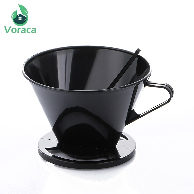Filtre anti-goutte de café noir | Plastique réutilisable, cône de café noir, cafetière simple, tasse Pour le café filtre anti-goutte entonnoir, accessoires Pour Barista