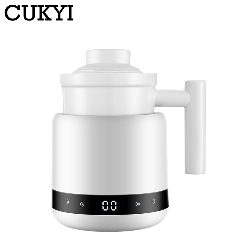 Cukyi 0.6L Huishouden Pap Stoven Soep Cup Keramische Elektrische Verwarming Braadpan Pot Mini Vogelnest Dessert Kookpan 220V