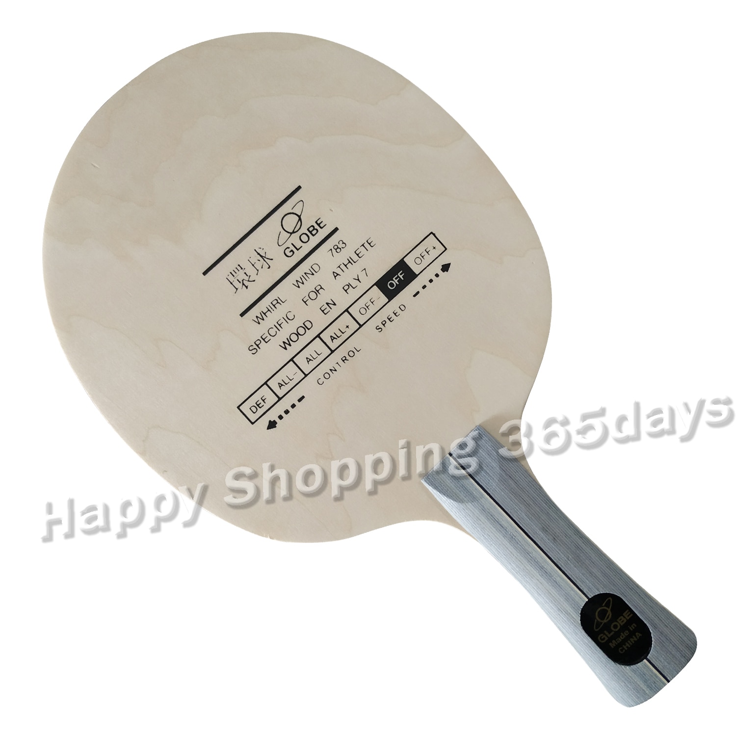 Globo giratorio de viento 783 de madera, hoja de tenis de mesa para raqueta, paleta de pimpón