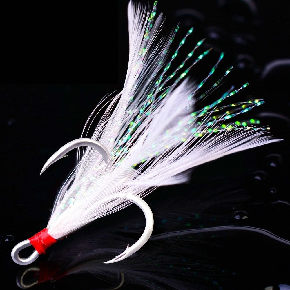 1pc drievoudige vishaken met veer, vishaak, koolstofstaal, weerhaak, vishaak, pesca accessoire