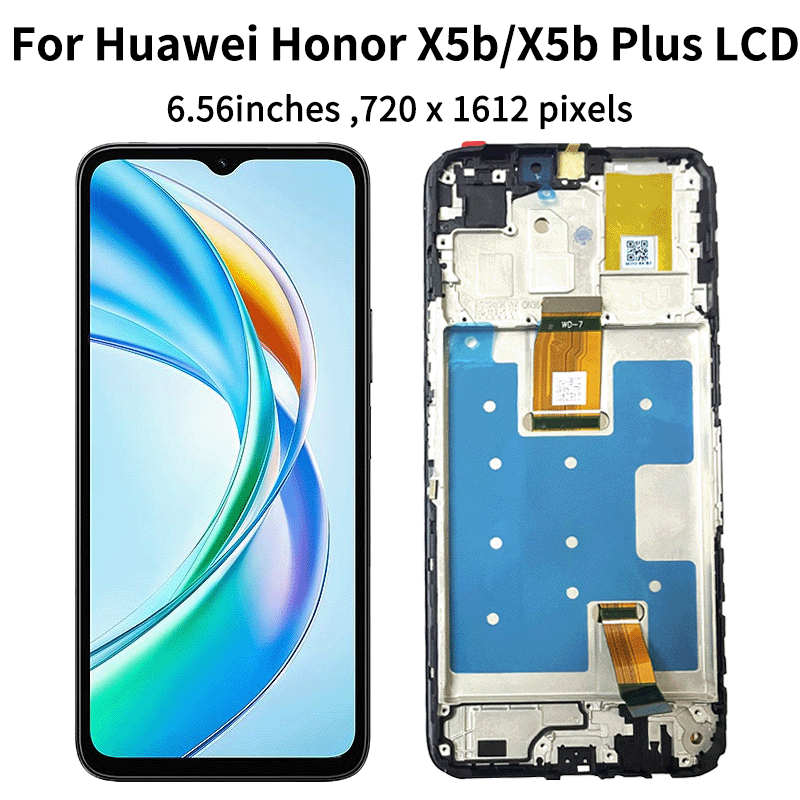 Pantalla de 6,56 pulgadas para Huawei Honor X5b pantalla LCD con marco pantalla táctil digitalizador para Honor X5B Plus pantalla de visualización