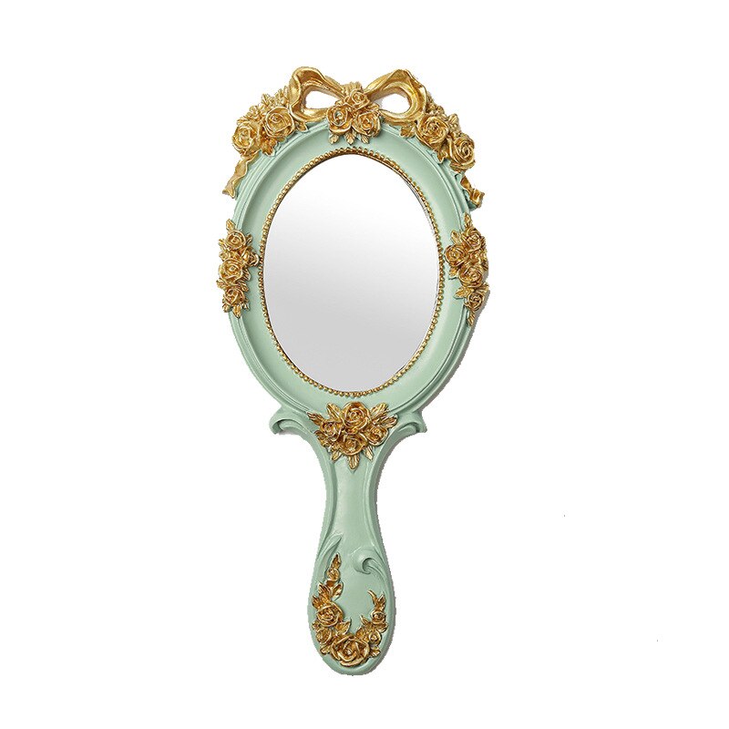 Stand Desktop Spiegel Grote Home Decoratie Elegante Milieuvriendelijke Goud Vintage Barokke Muur Gemonteerde Spiegel Voor Slaapkamer Artistieke: blue 26.5x2x11.5