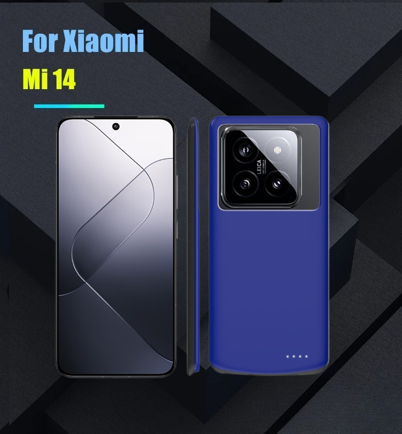 Powerbank Cover voor Xiaomi Mi 14 Externe batterijhoesjes Draagbare oplader Power Bank Cover voor Xiaomi 14 Pro Power Case: Roos
