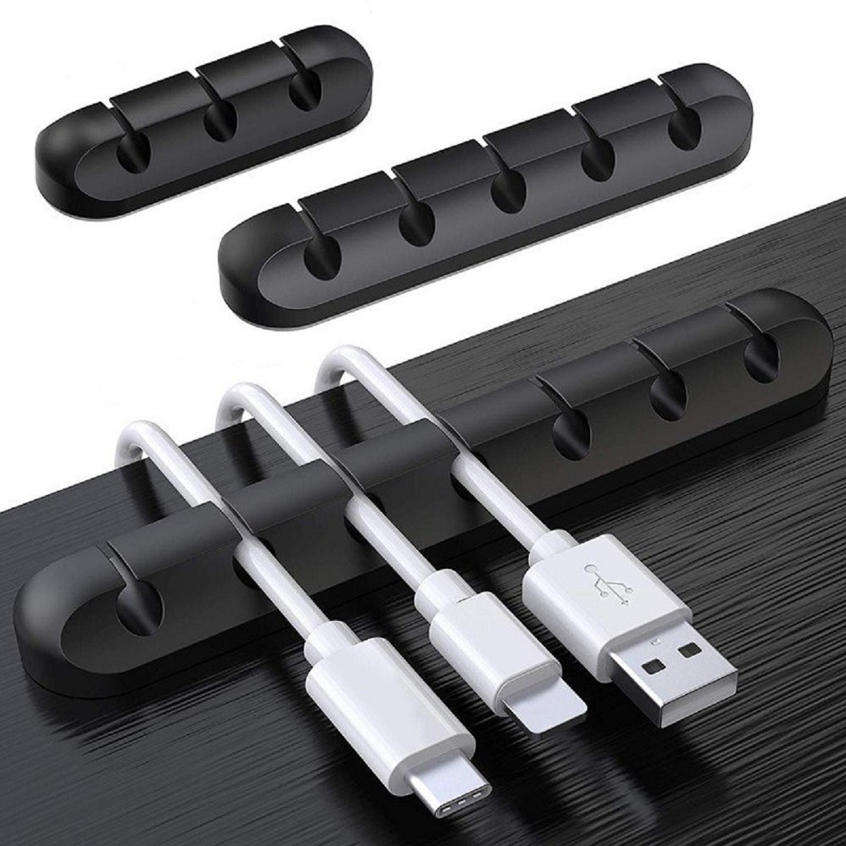 Cable Organizer Silicone USB Cable Winder Desktop Tidy Management Clips Cable Holder for Mouse Headphone Wire Organizer