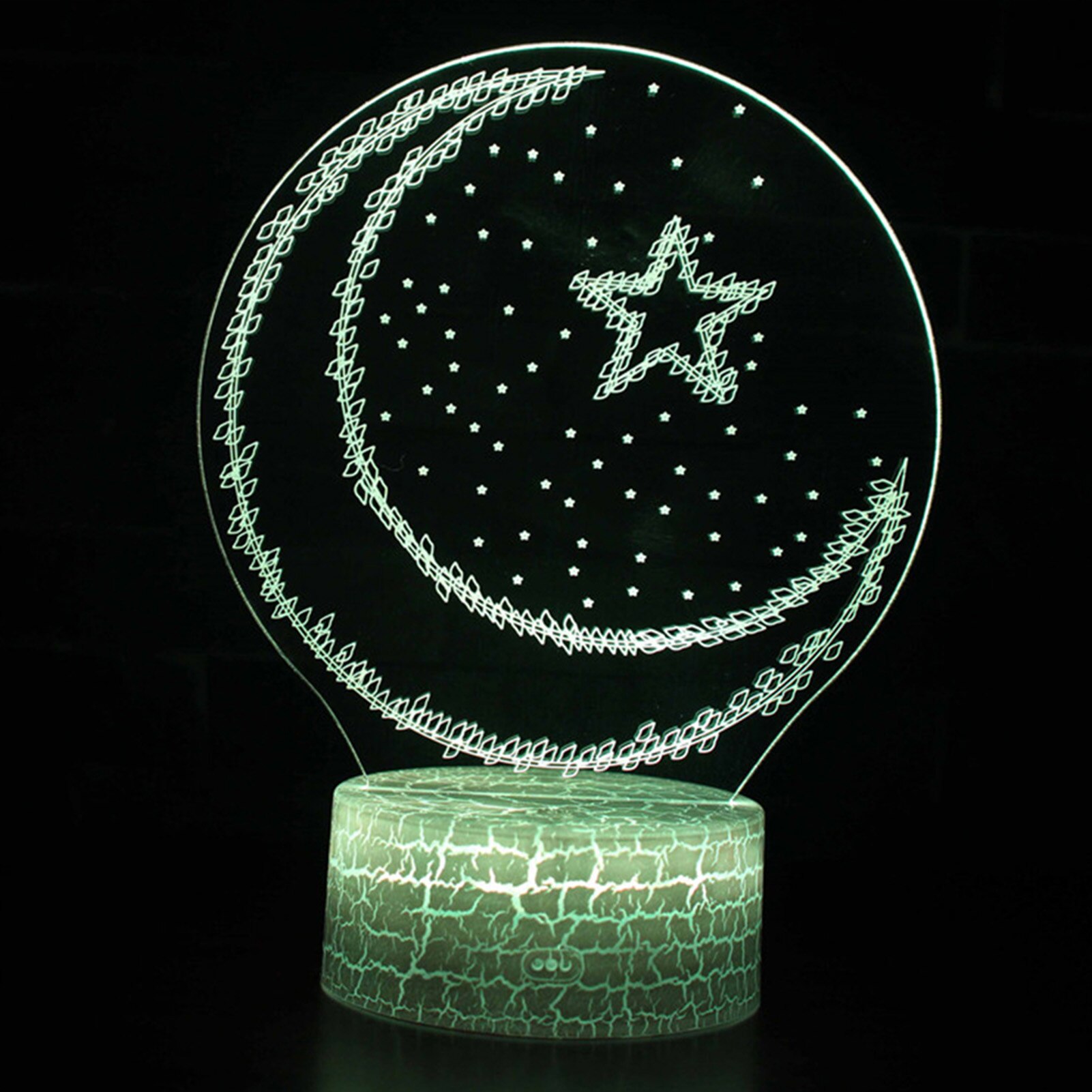 Ramadan Decoratie Led Verlichting Lamp Voor Thuis Desktop Lichten Maan Sterren Afstandsbediening Kleurrijke Lamp Islamitische Eid Mubarak Ramadan: C