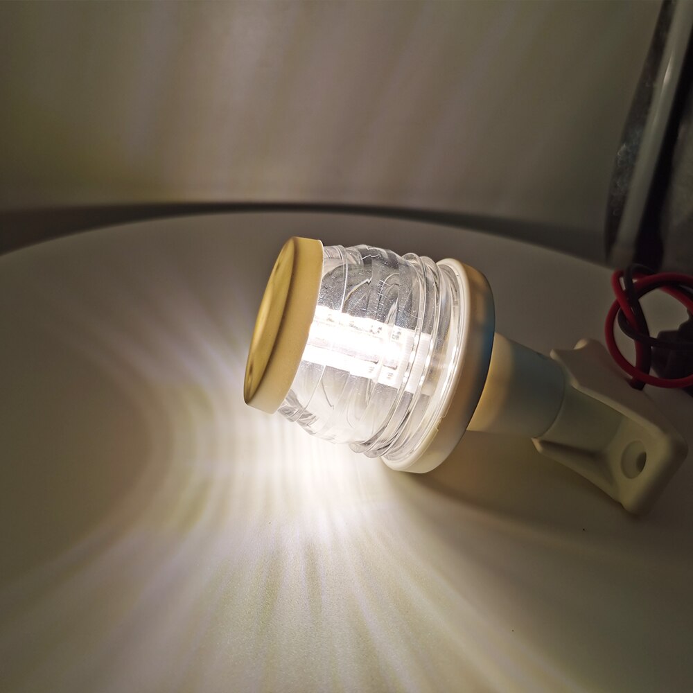 Boot Accessoires Marine Navigatie Licht Wit Allround Lamp Vast Monteren Basis Meerdere Stijlen Led Licht Wit/Zwart Behuizing