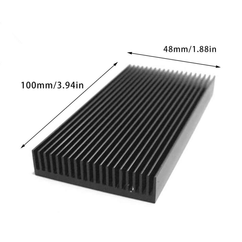 Disipador de calor de aluminio para LED, disipador de calor de 48x11-100mm, perfiles de aluminio, radiador para chasis de color, 1 Uds.