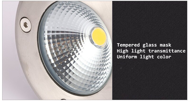 IP68 Waterproof LED Underground Light 5W 10W OutdoorAC85-265V DC12V Exterior Wall Light Underground Garden Light Ground Lights