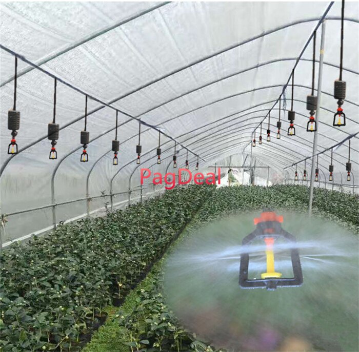 Garden Irrigation Sprinkler System 16PE Agricultural Hanging Mist Sprayer Greenhouse Outdoor Lawns Poultry Cooling Watering Kit