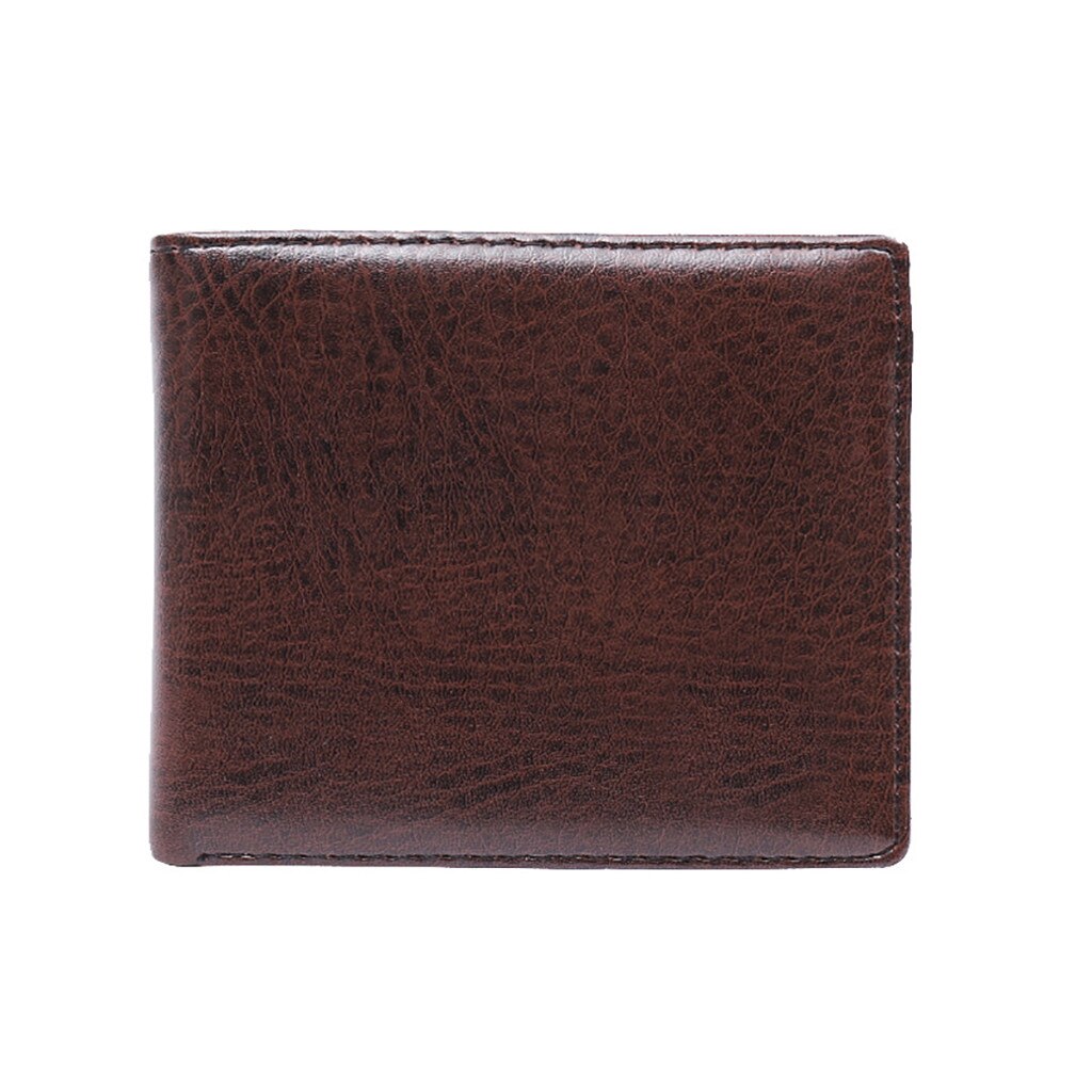 MOLAVE Wallet Man Durable Wallets Bag Card Package Multi-card Holder Coin Bag Handbag Leather Wallet 2019DEC30: Brown