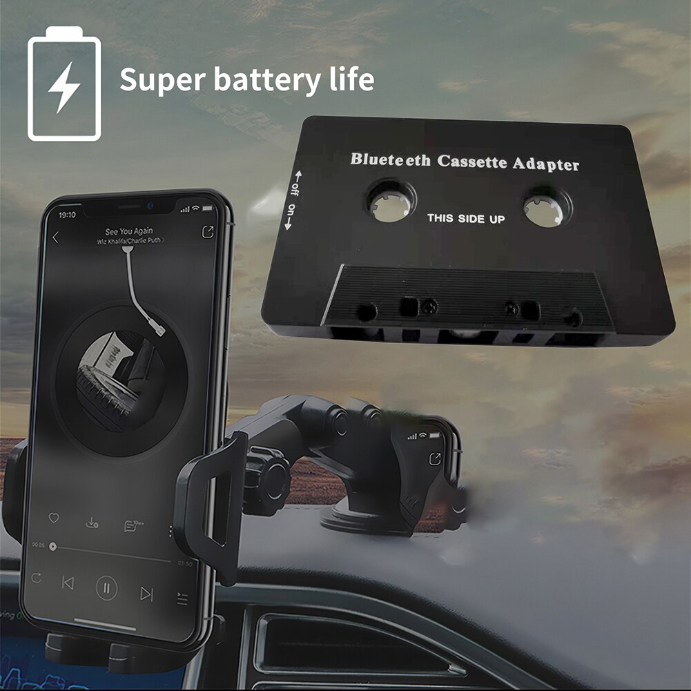 Universal Cassette Bluetooth-compatible 5.0 Audio Car Tape Aux Stereo Adapter with Mic For iPod iPhone MP3 AUX Cable CD Player