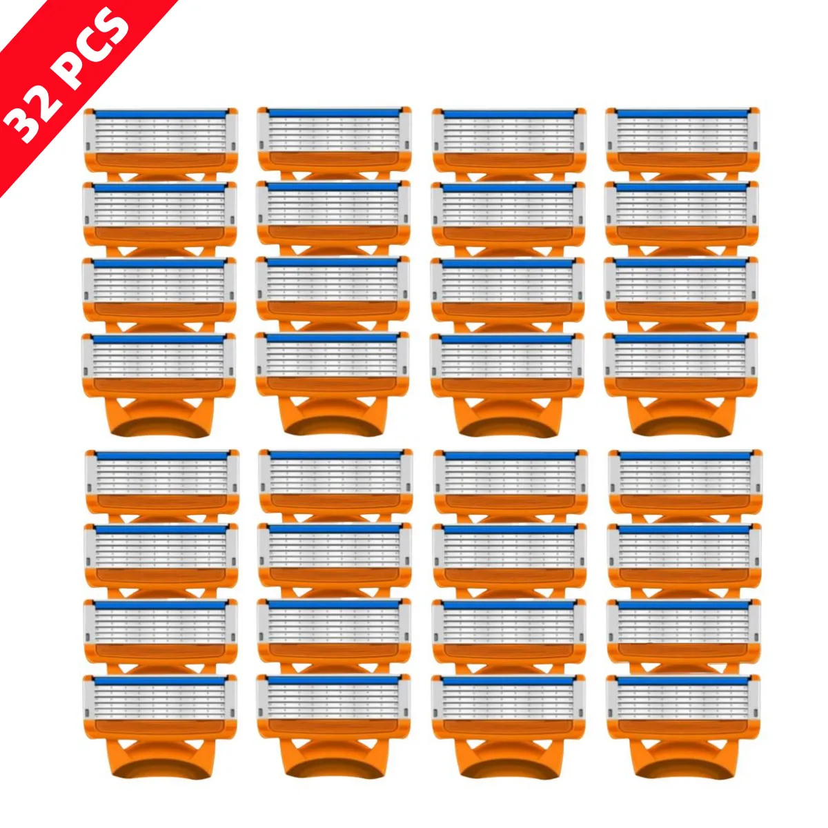 Men's Razor 5-layer Men's Razor Power Shaving Shaver Male Face Beard Hair Trimmer 5 Layer Blades Replacement: Red