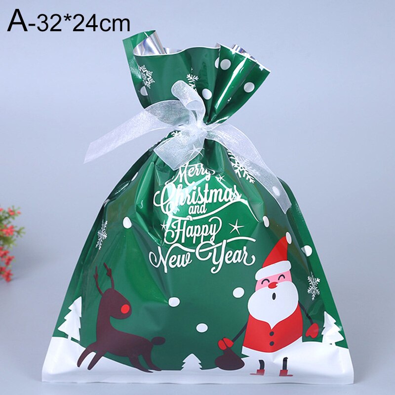 Kerst Cadeau Zakken Leuke Diverse Stijlen Goody Bags Cadeaupapier Feestartikelen Voor Kerst Candy Tas Met Linten: A