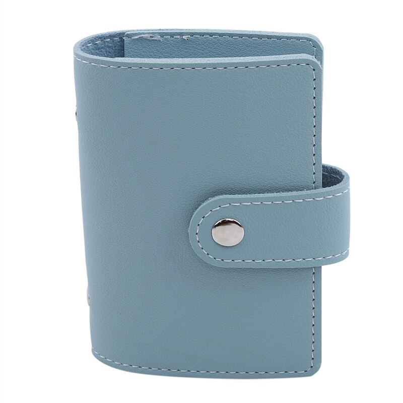 Neue PU Leder Schlüssel Brieftasche Karte Halfter Geschäft-Organizer Haushälterin Keychain Geldbörsen Männer Frauen Tasche Pack Auto Schlüssel Tasche Kasten: hell Blau