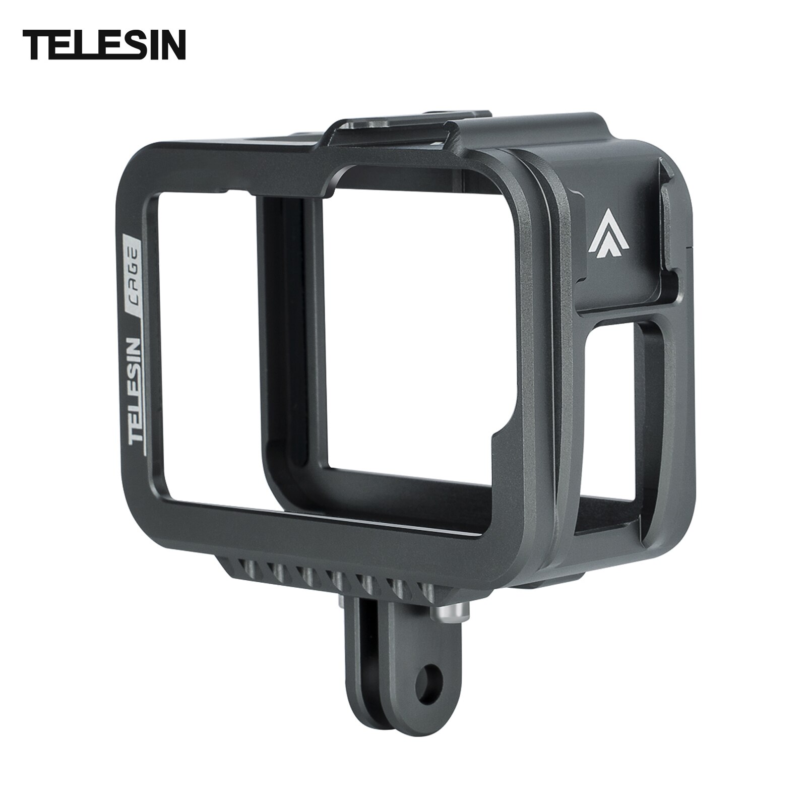 Telesin Aluminium Camera Kooi Met Dubbele Koude Schoenen Mount Vervanging Voor Gopro 9 Action Camera Accessaries