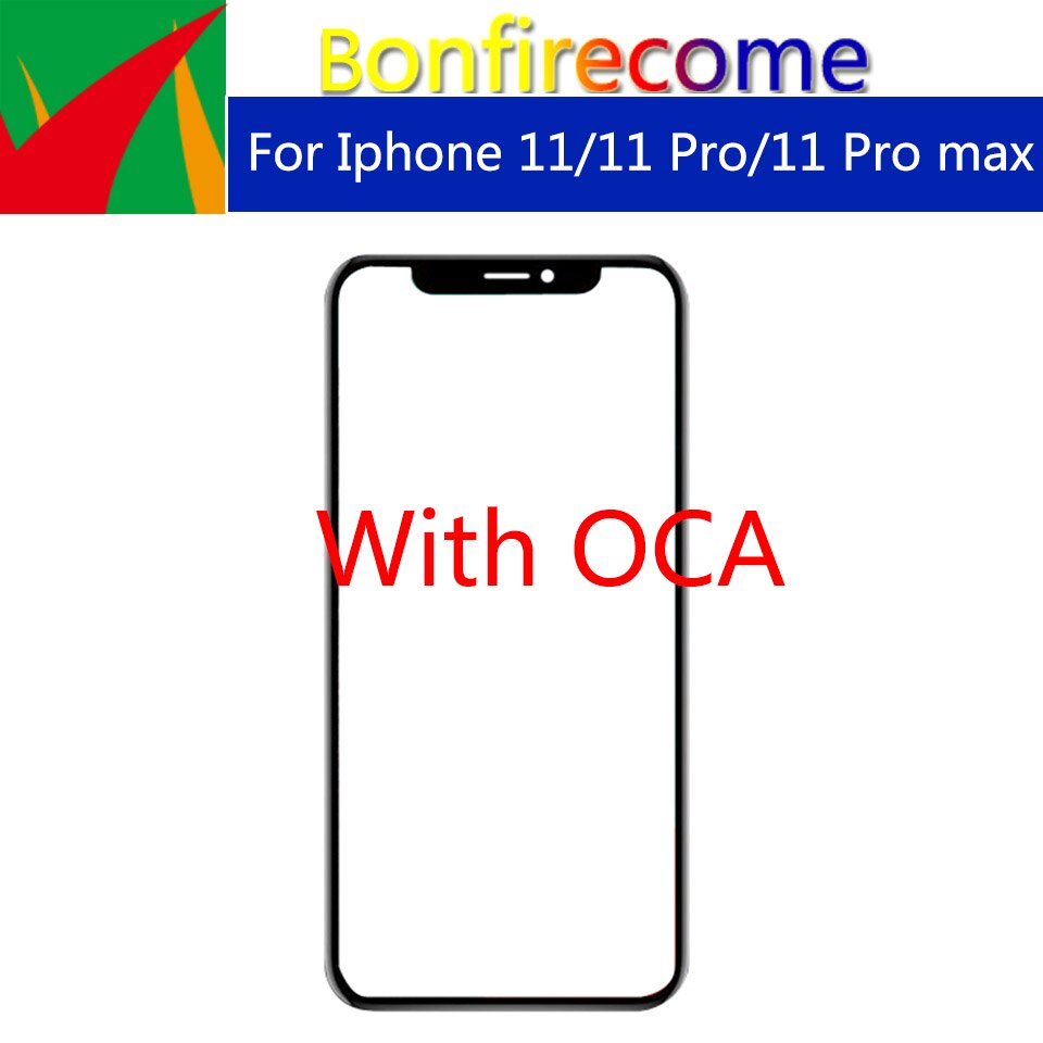 For Iphone-11 /11 Pro/11 Pro Max LCD Front Touch Screen Glass Outer Lens Replacement With OCA Tape