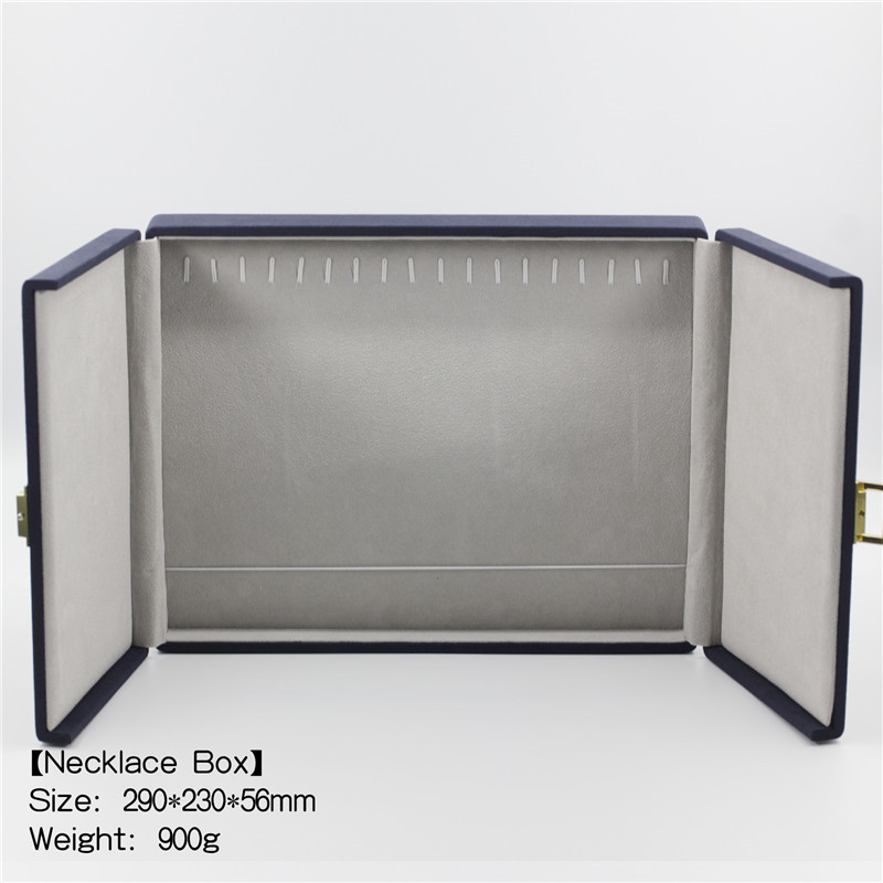 Boutique portable jewelry storage box, made of microfiber material, ring / necklace display collection storage box: PURPLE
