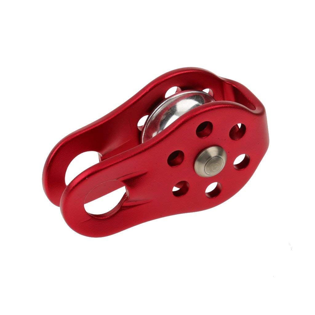 ) 2 pcs Rock Pulley Rope Tree Climbing Climber arborist Fixed pulley Red