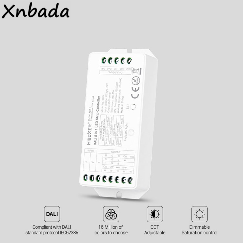 Mlight DALI 5 IN 1 LED Strip Controller DP1 Brightness Dimming Panel DP2 Color Temperature Dimming Panel DP3 RGB+CCT Dimming
