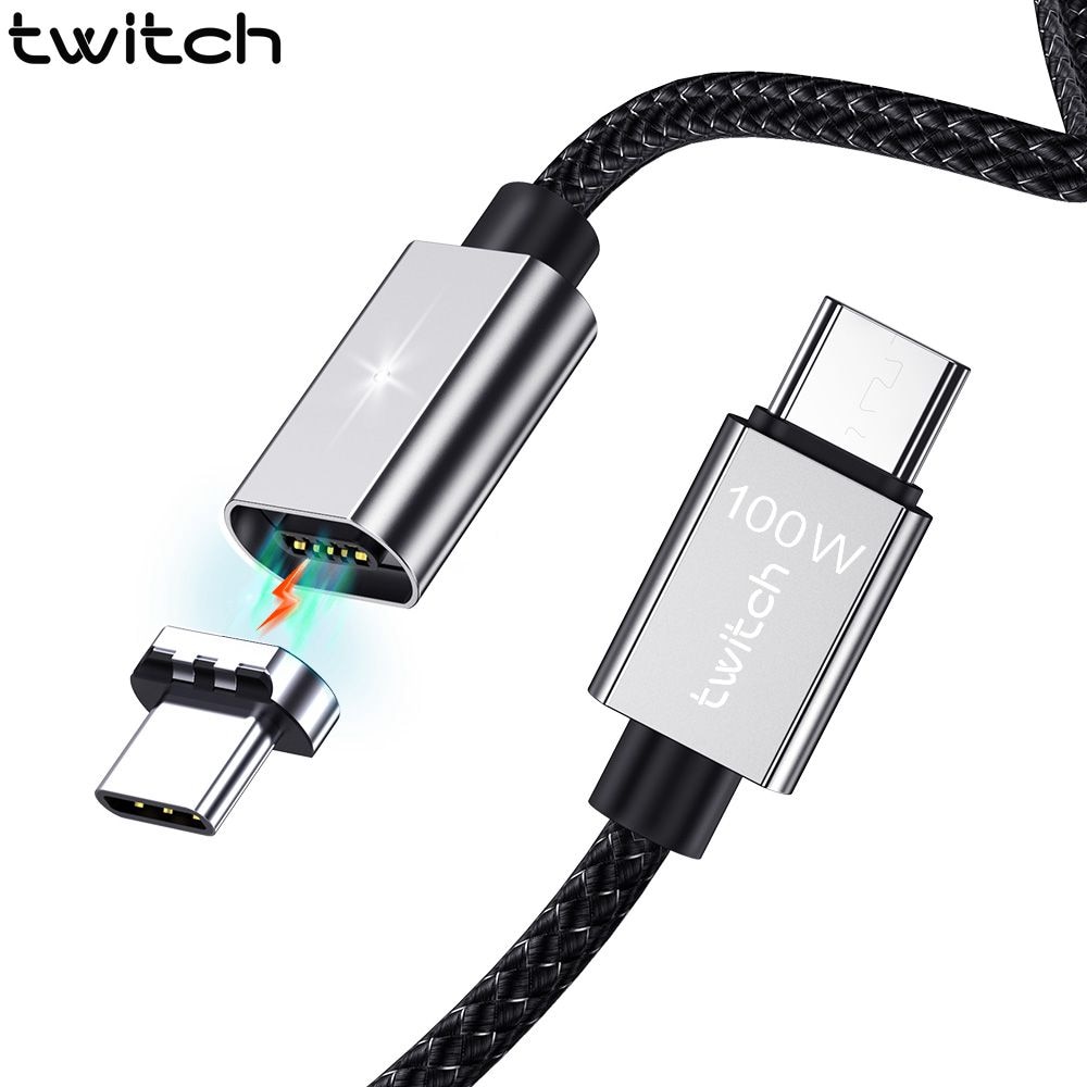 skurcz magnetyczny kabel USB C na USB typu C dla Xiaomi Redmi Uwaga 8 szybkie ładowanie 4.0 PD 100W szybki magnes ładowanie dla MacBook zawodowiec