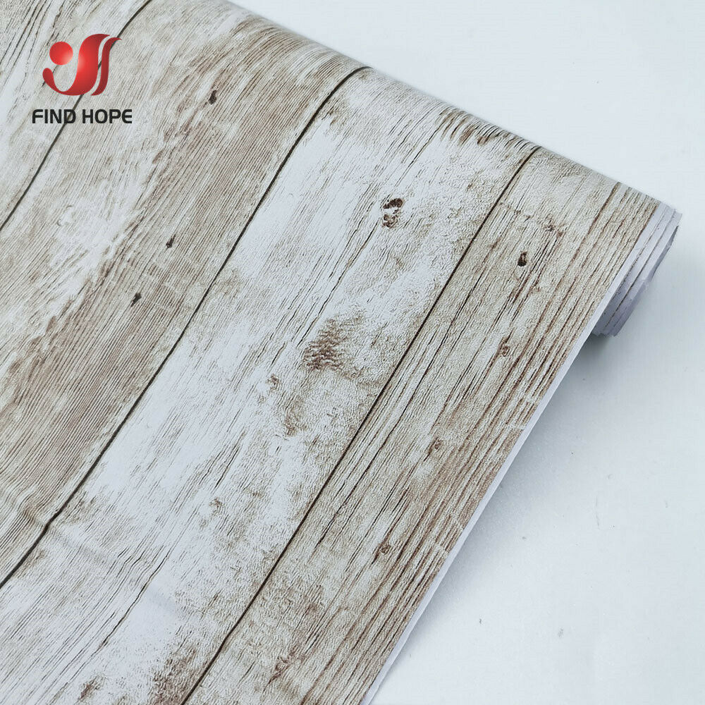 Home Decor 3D Pvc Houtnerf Muurstickers Contact Papier Behang Rustieke Effect Zelfklevende Meubels Keuken Sticker Kamer: Old wood grain