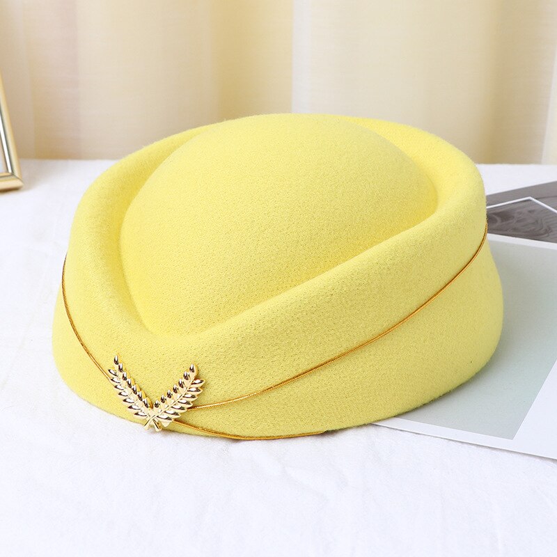 Huopa lentoemäntä hattu juhla cosplay villa lentoemännät baretti hatut lentoyhtiö seksikäs muodollinen univormu lippalakit asuste: 01