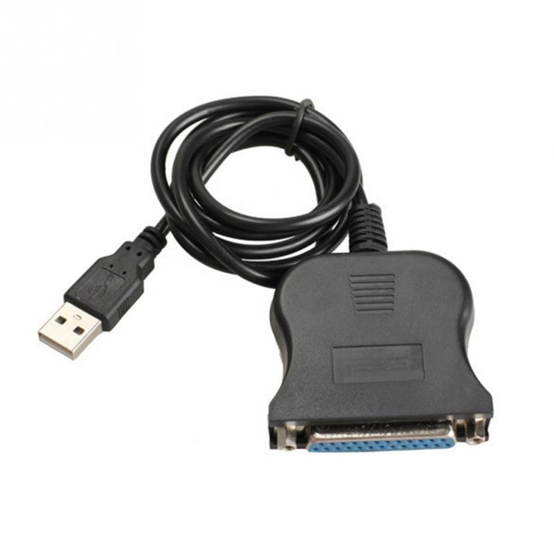 Black 85cm USB 1.1 to DB25 Female Port Print Converter Cable LPT Bi-directional Parallel interface Communication
