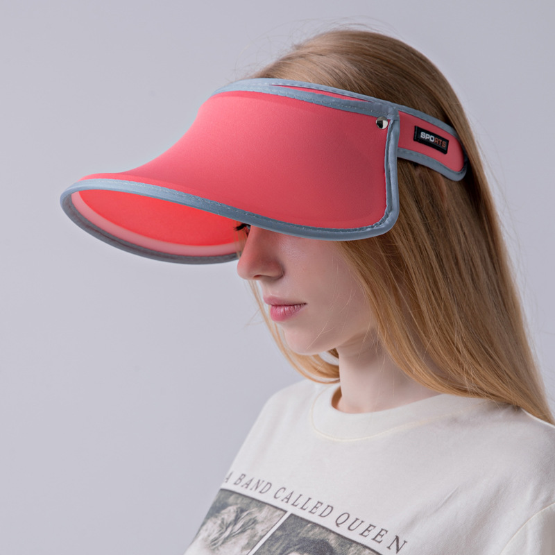 Korean version of the sun visor double layer empty top hat outdoor travel uv protection sun hair hoop sun visor: 2
