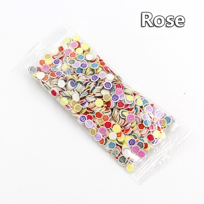 1000pcs/bag DIY Slime Soft Pottery Fruit Slices Filler For Nails Art Slime Fruit Slime Accessories Supplies Decoration Toy: 1000Pcs toy 11