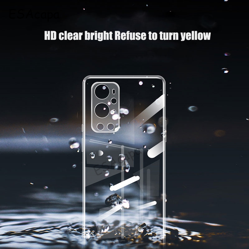 Ultra-Dunne Transparante Siliconen Shockproof Case Voor Oneplus 9 Pro Case Bescherming Camera Lens Soft Tpu Back Cover Voor een Plus 9