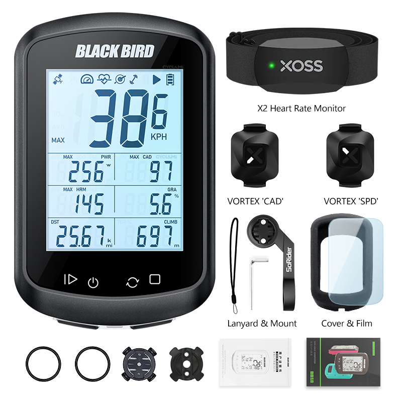 Blackbird-Ordinateur de vélo GPS BB18, compteur de vitesse sans fil, cycle de cyclisme, odomcirculation, compteur de vitesse de vélo, capteur XOSS, moniteur