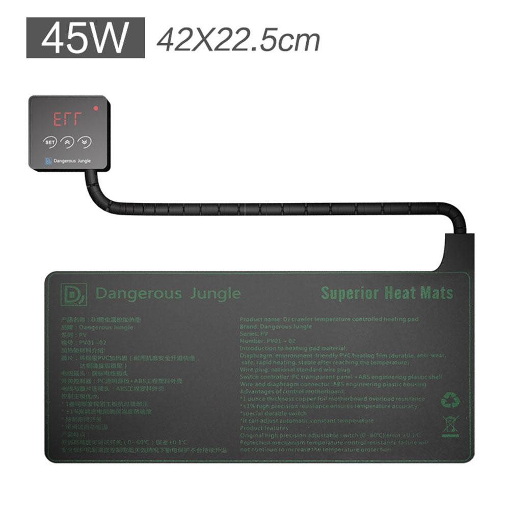 Almohadillas de calefacción para reptiles, calentador de temperatura ajustable para mascotas, 45w/25w, para terrario, resistente al agua: 45W